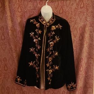 Draper’s & Damon’s Black Velvet Jacket/XL